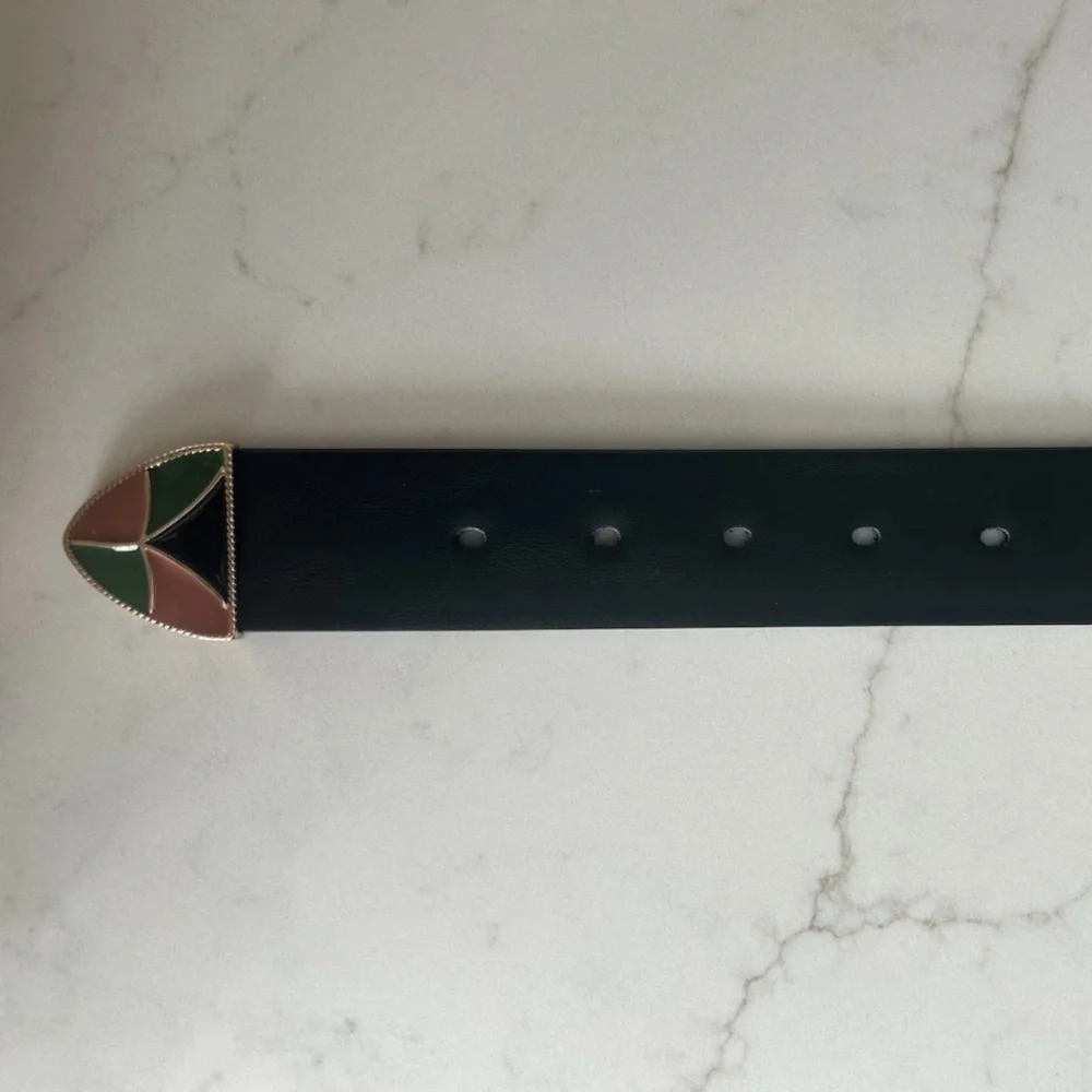 Jessica Simpson Women’s Belt Size Large Color: Black Mosaic NEW! - Picture 4 of 6